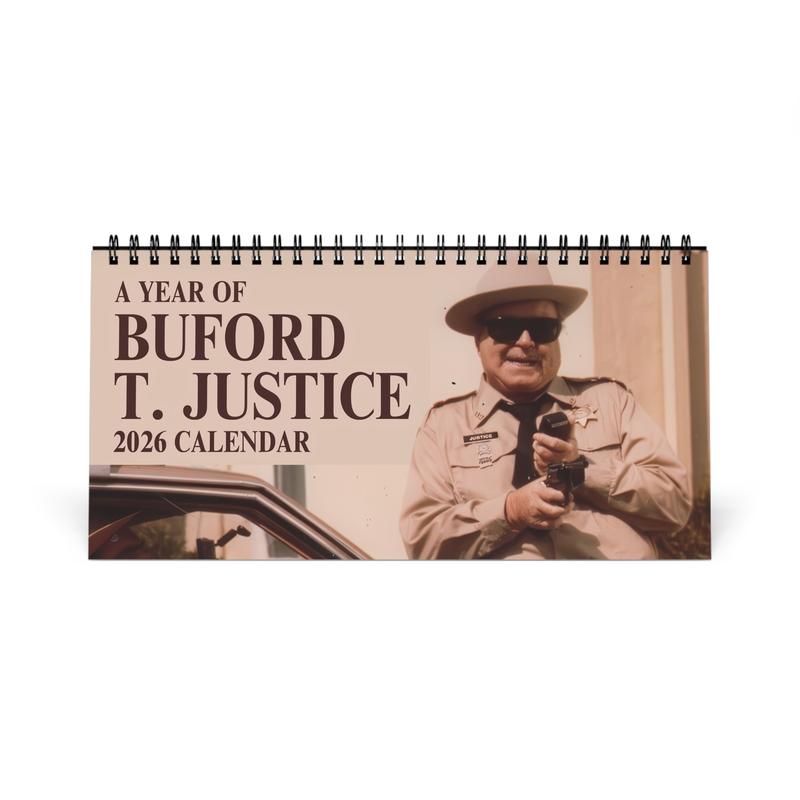 Best Line of Sheriff Buford Inspired Wall Calendar 2026- Unique Christmas & Holiday Gift Idea