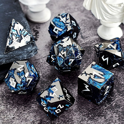 🐉BLUE DRAGON METAL DICE SERIES — Awaken the Power of the Ancient Dragon