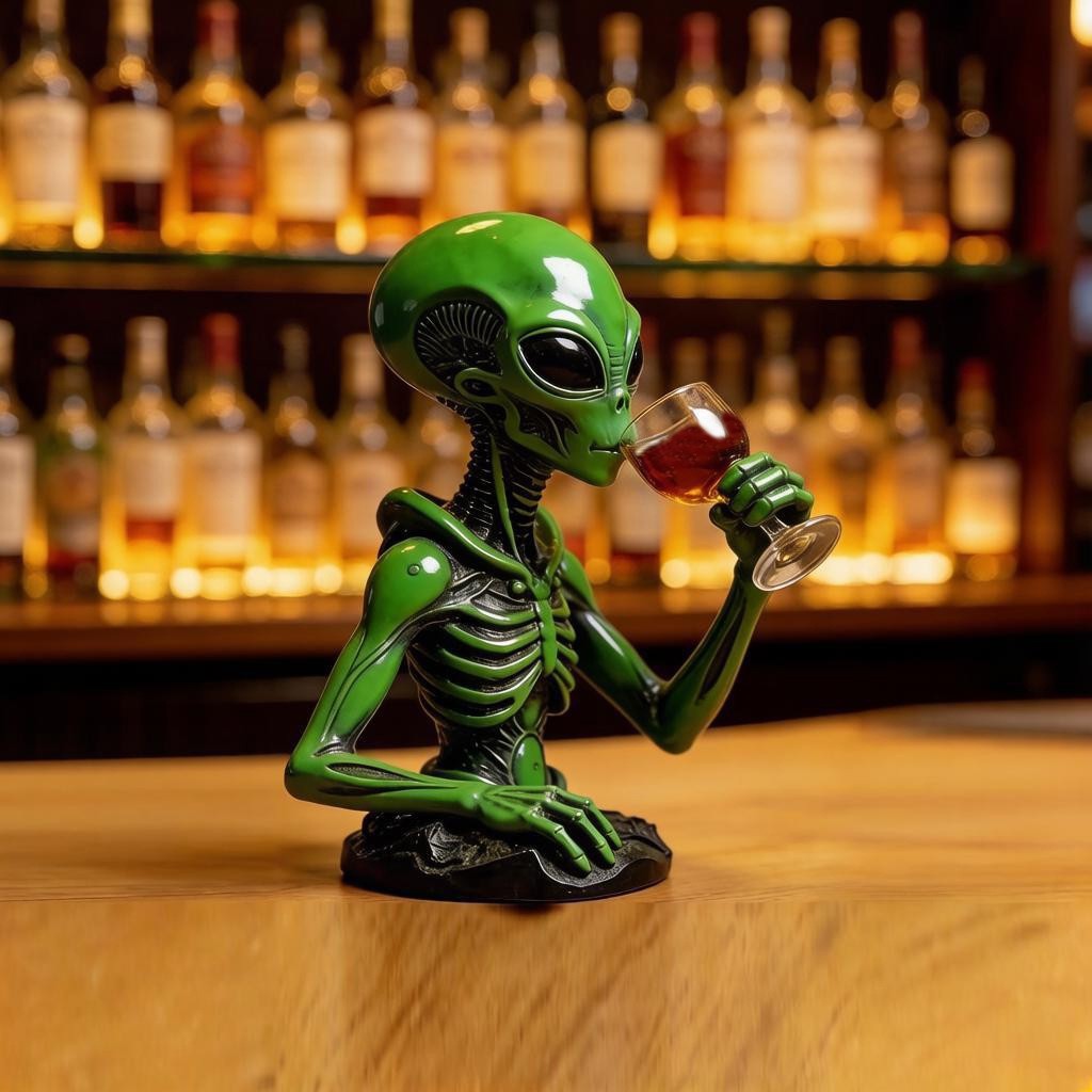 Alien Wine Companion – Funny Sci-Fi Drinking Buddy