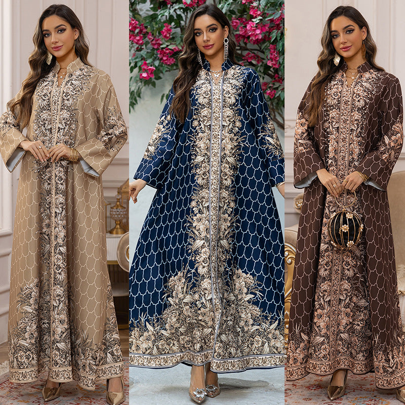 Royal Bloom Embellished Abaya Kaftan (Flash Sale 50% OFF)