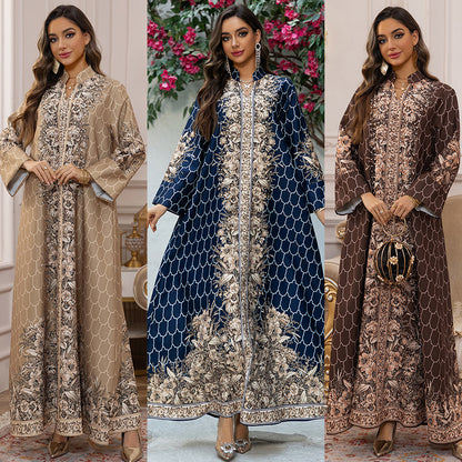 Royal Bloom Embellished Abaya Kaftan (Flash Sale 50% OFF)