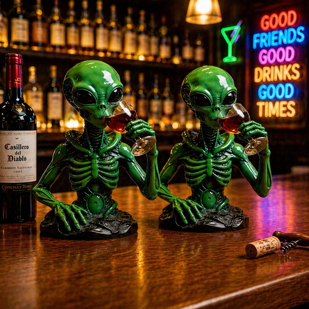 Alien Wine Companion – Funny Sci-Fi Drinking Buddy