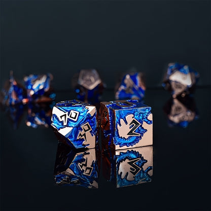🐉BLUE DRAGON METAL DICE SERIES — Awaken the Power of the Ancient Dragon