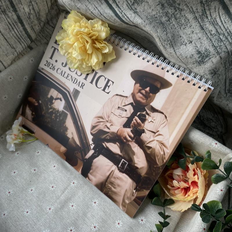 Best Line of Sheriff Buford Inspired Wall Calendar 2026- Unique Christmas & Holiday Gift Idea