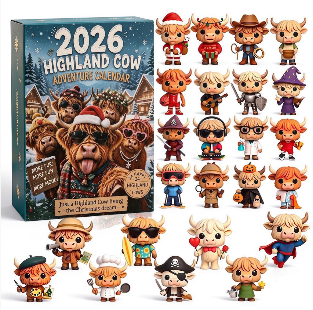 Highland Cow Christmas Advent Calendar