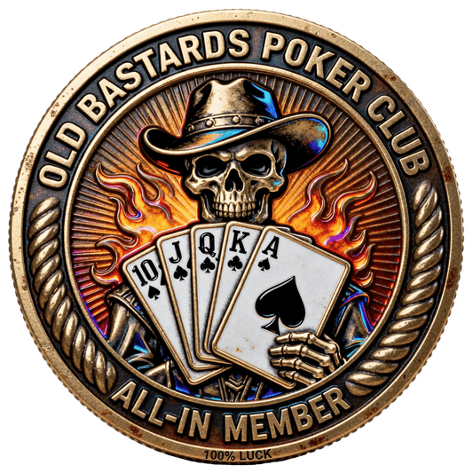 🔥LAST DAY 49% OFF🔥“OLD BASTARDS” POKER CLUB COMMEMORATIVE COIN 🃏