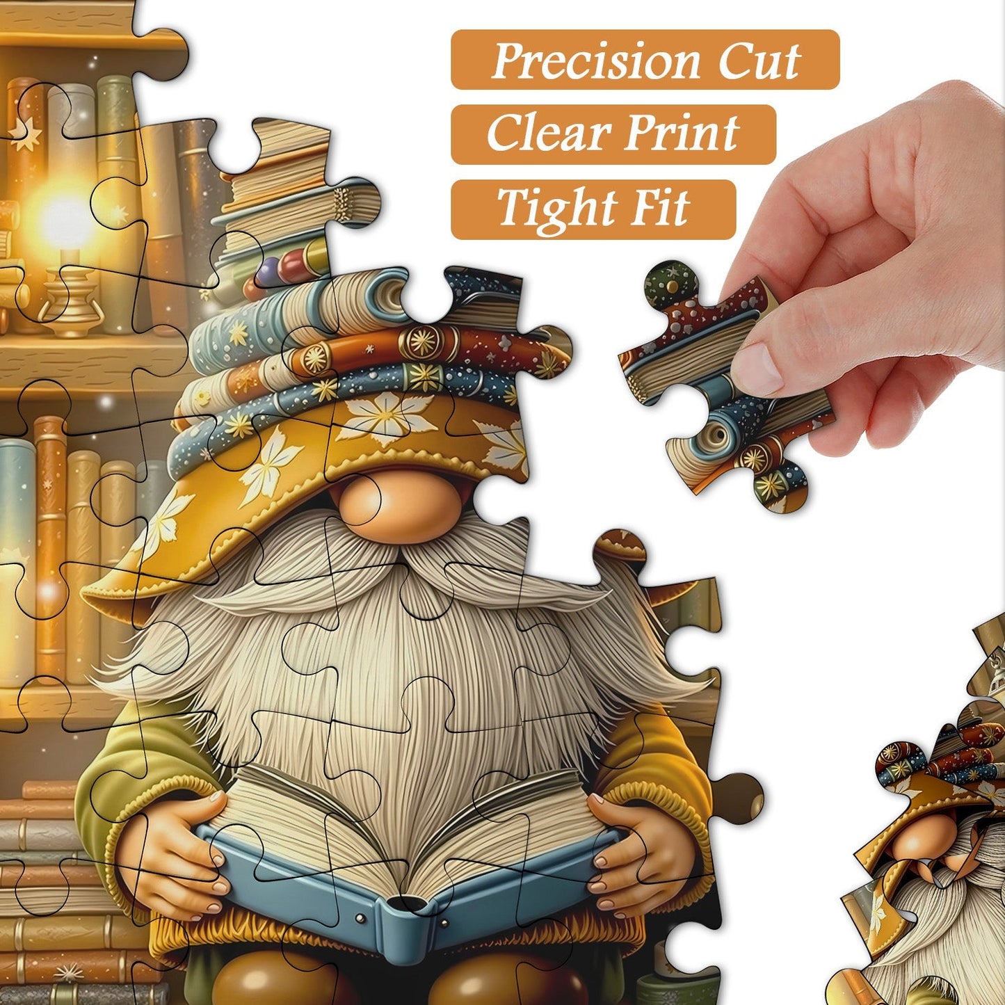 Book Hat Gnome Jigsaw Puzzle 1000 Pieces