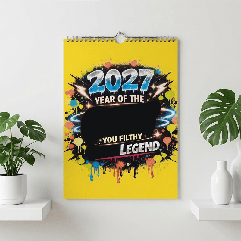 💥Early Bird Sale —🎁2027 Year of the  Wall Calendar – Bold Graffiti Humor Calendar📆🌟