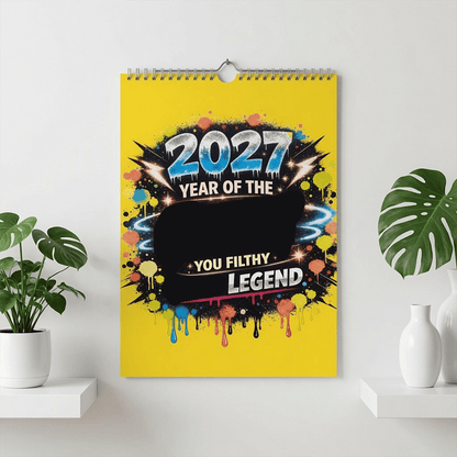 💥Early Bird Sale —🎁2027 Year of the  Wall Calendar – Bold Graffiti Humor Calendar📆🌟