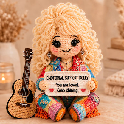 🔥LAST DAY 50% OFF - 💗Handmade Crochet Emotional Support Dolls | Country‑Music‑Inspired Encouragement Keepsake Gift With Heartfelt Positive Message Cards