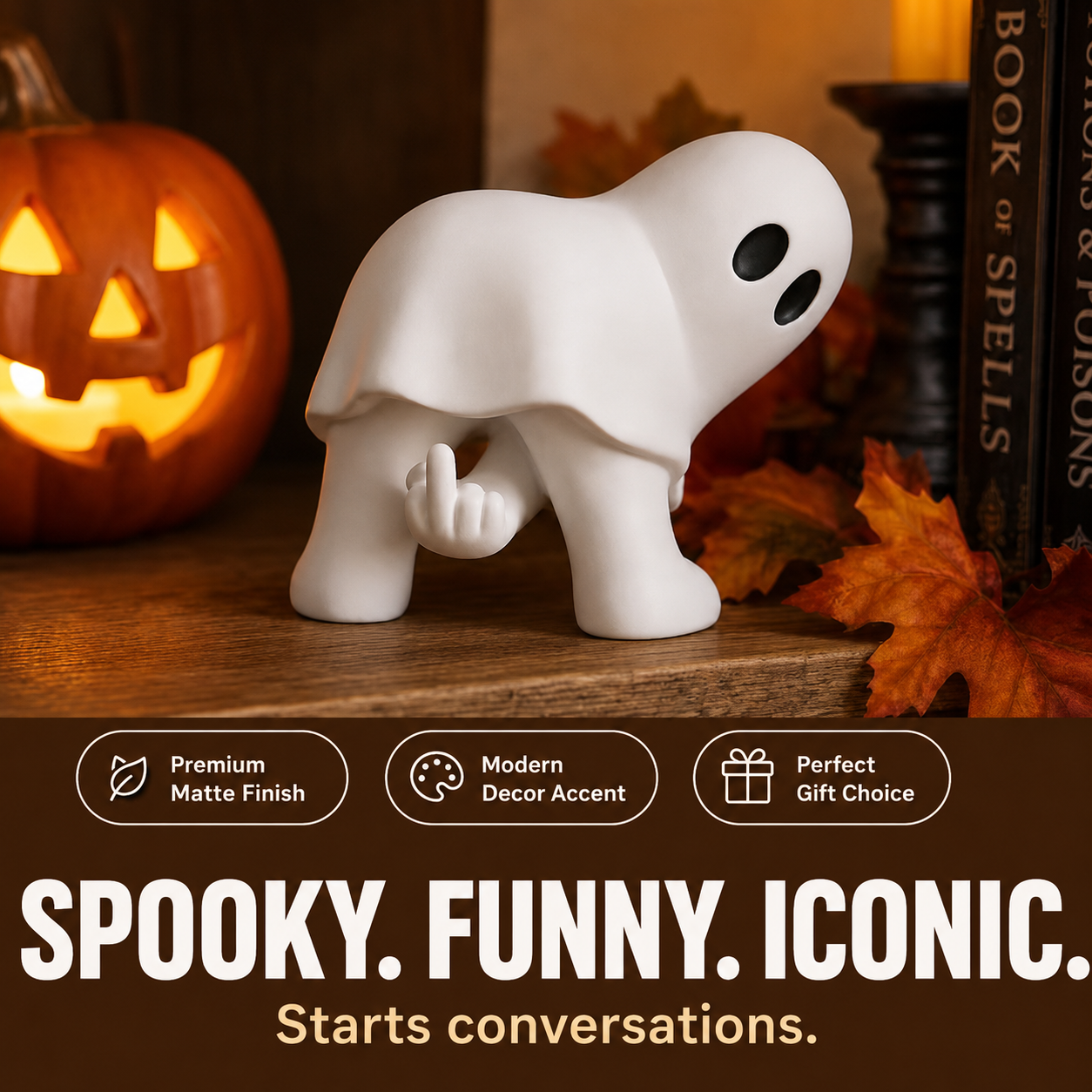 👻 The Sassy Ghost Has Arrived: Spooky, Funny, and Not Afraid to Flip the Bird!