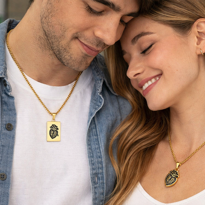 ❤️2026 Anatomical Heart Connection Necklace Set