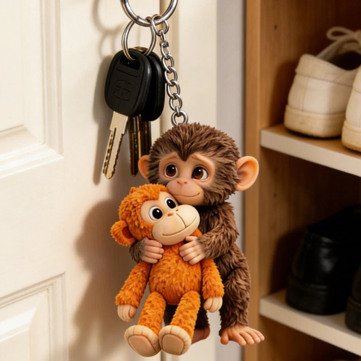 🔥Last Day 50% OFF - 🐵 3D Viral Punch Monkey Keychain 💕