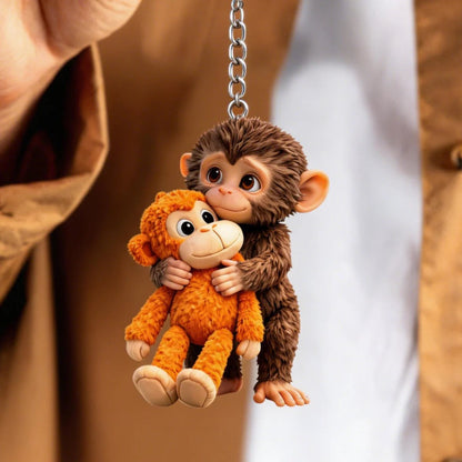 🔥Last Day 50% OFF - 🐵 3D Viral Punch Monkey Keychain 💕