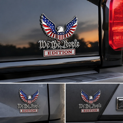 We The People Patriot Flag Edition Car Emblem Metal Badge
