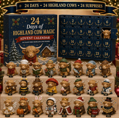 Highland Cow Christmas Advent Calendar