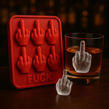 🔥Funny Middle Finger Ice Mold — Chill with Attitude!