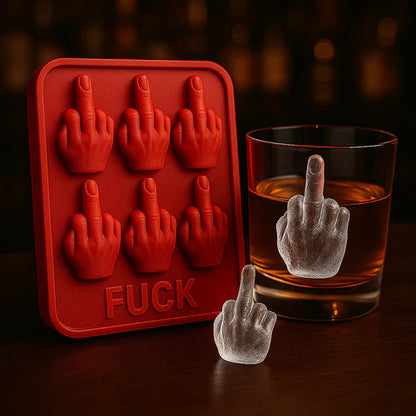 🔥Funny Middle Finger Ice Mold — Chill with Attitude!