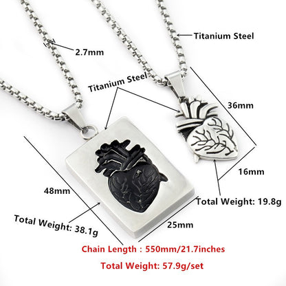 ❤️2026 Anatomical Heart Connection Necklace Set