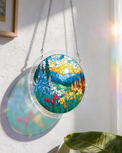 Acrylic Jigsaw Puzzle Suncatcher - Moonlit Riverscape