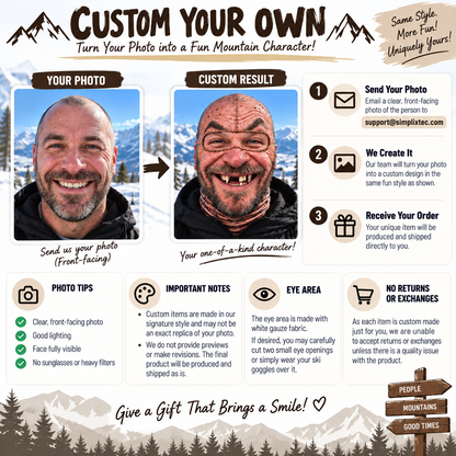 Custom Funny Ski Mask - Personalized Birthday Gifts For Ski Lovers - Born For The Slopes