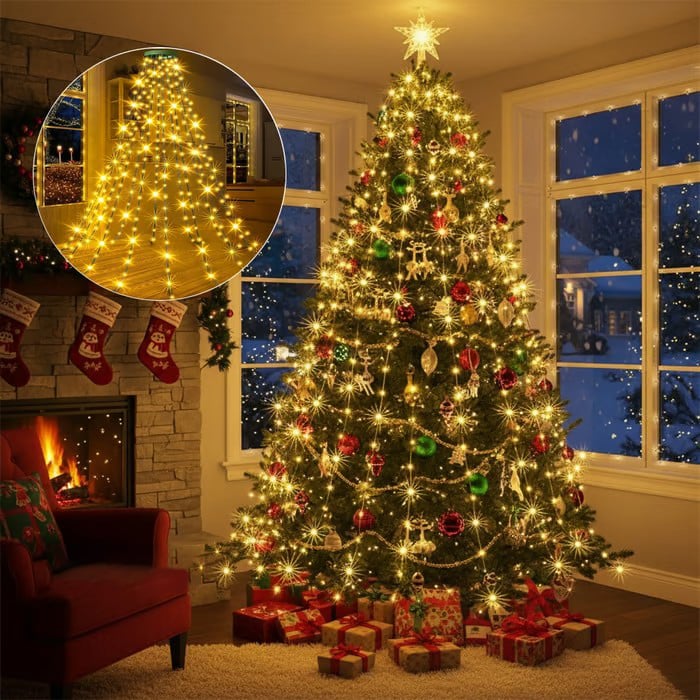 🎄Holiday Pre-Sale🔥Waterproof Christmas Tree Waterfall Lights